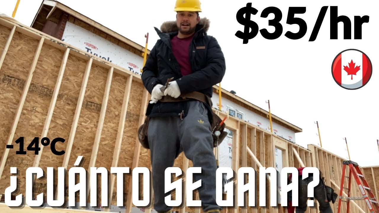 Trabajando un día en la construcción a -14 grados en Canadá 🇨🇦 (Framing). ¿Cuánto pagan?
