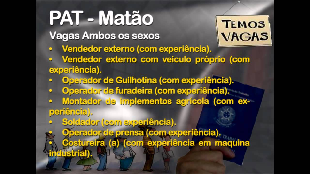 process.com.br - Vagas do PAT Mat&atilde;o - 23082012