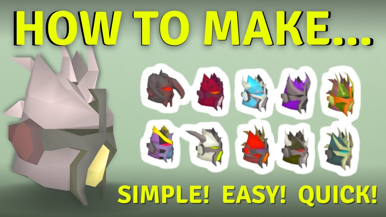 osrs - How To Make A Slayer Helmet & Adding Boss Head - Trim