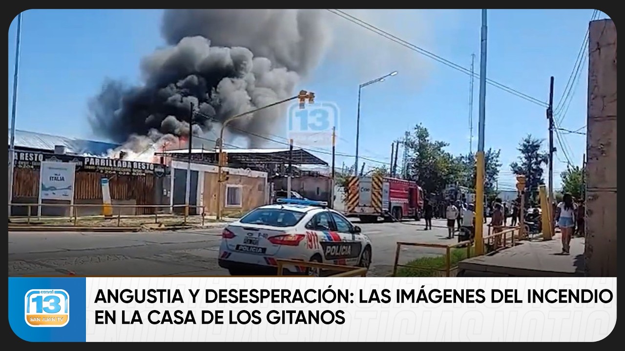 Angustia y desesperación: las imágenes del incendio en la casa de los gitanos