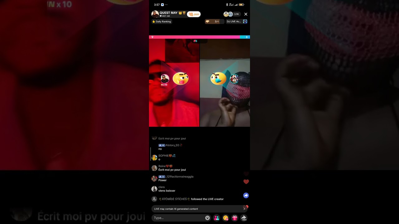 Recently watched tiktok live clipped video @viewonce3 @theprankkingdom @QRETIS @Earringvlog 