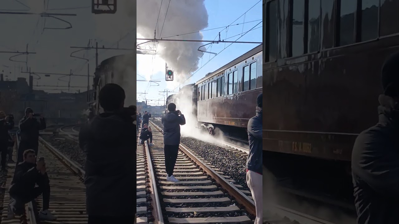 partenza treno storico Vigevano-Mortara. Doppia trazione asimmetrica GR 640 121 e GR 625 017