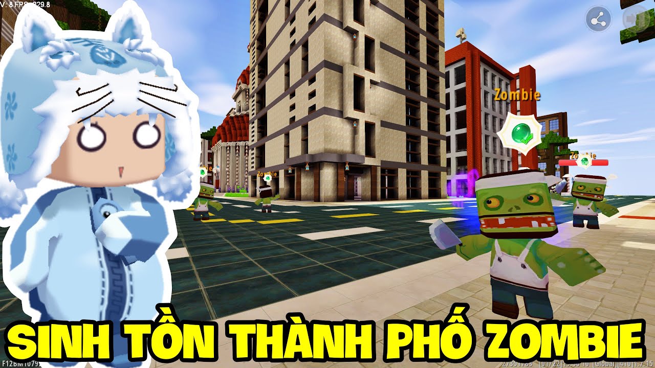 Meowpeo Một Mình Sinh Tồn Trong Thành Phố Toàn Là Zombie Trong Mini World