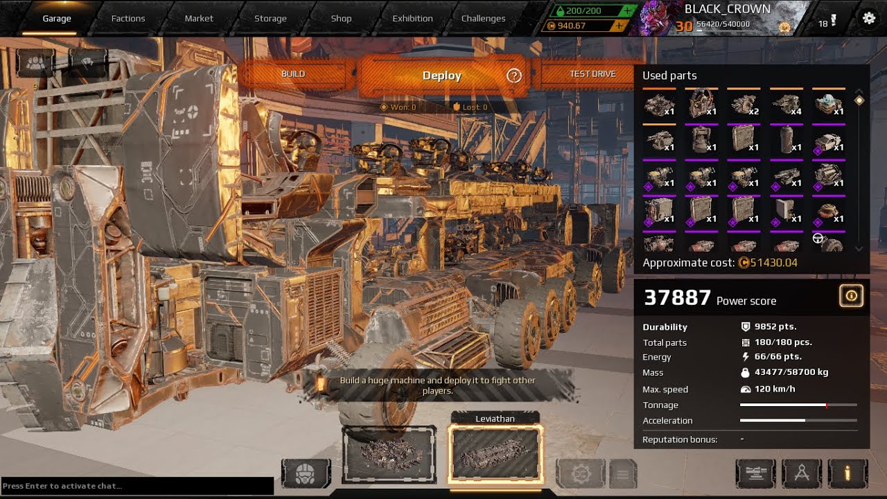Crossout Leviathan Clanwars [MTNY] New Booster Levi POV / Silver / Highlights