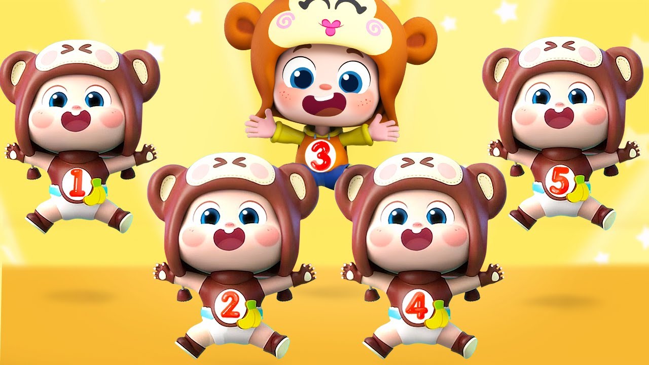 Five Little Monkeys | Five Little Babies Song | Nursery Rhymes & Kids Songs | Yes! Neo | BabyBus