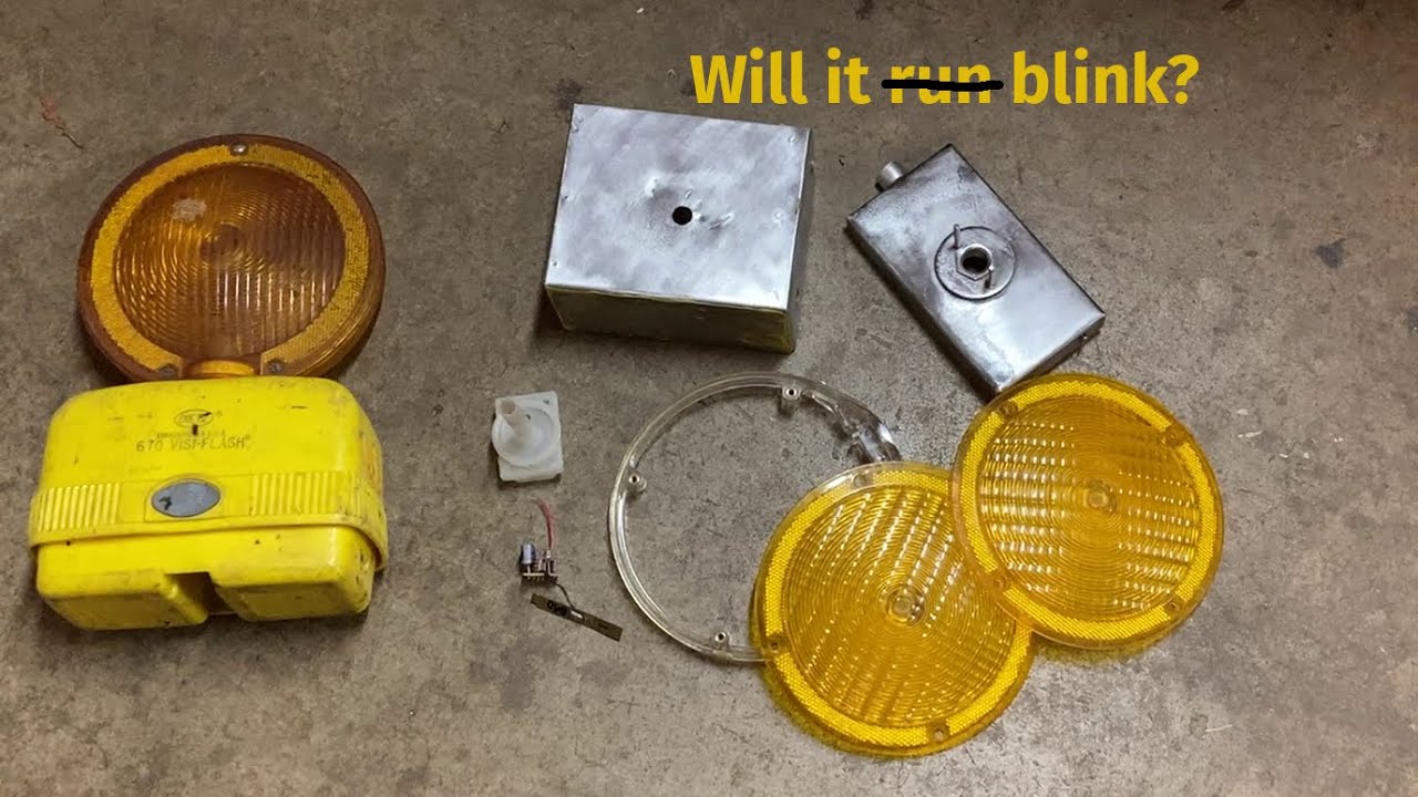 1960s Barricade Light -- Road construction light stored in my attic for 40 years -- Will it blink?