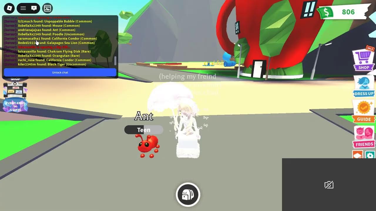 Starting over in AdoptMe to get my friends inventory || Part 4