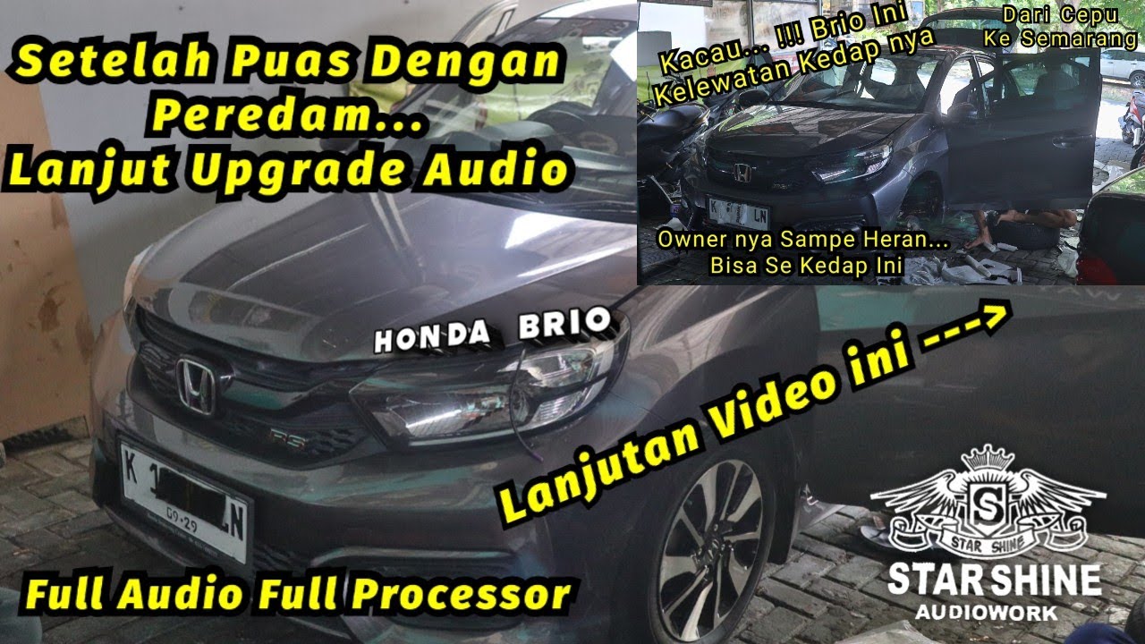 Setelah Full Peredam, Owner Brio Ketagihan Upgrade Audio Processor Dan Sub Underseat