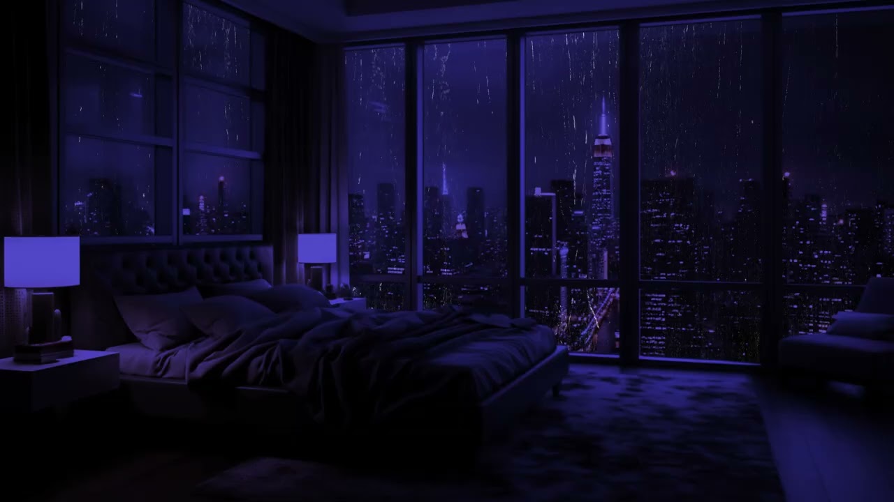 24 horas de lluvia: déjate llevar por el sonido de la lluvia nocturna en la ventana de tu dormitorio