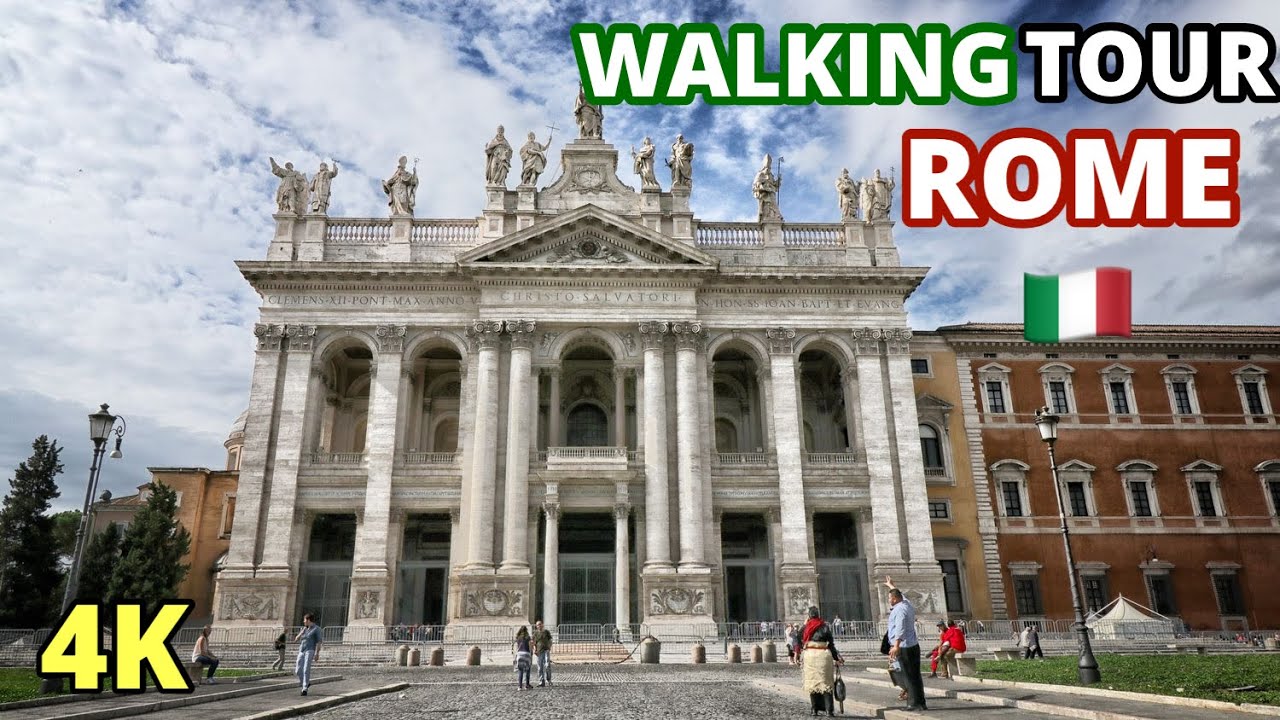 Rome,italy  4k virtual walking Tour around the city-travel guide