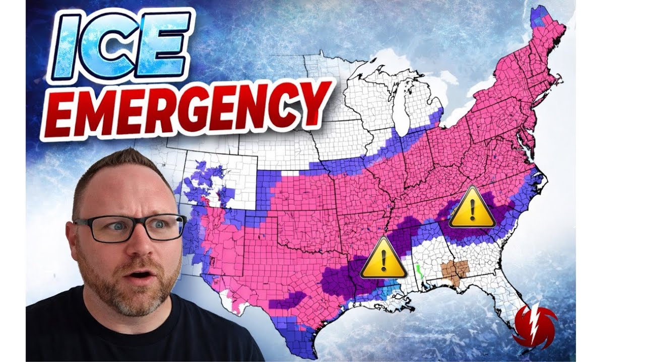 ICE Storm Emergency: Dangerous Freezing Rain Falling in the Southeast, mid-Atlantic