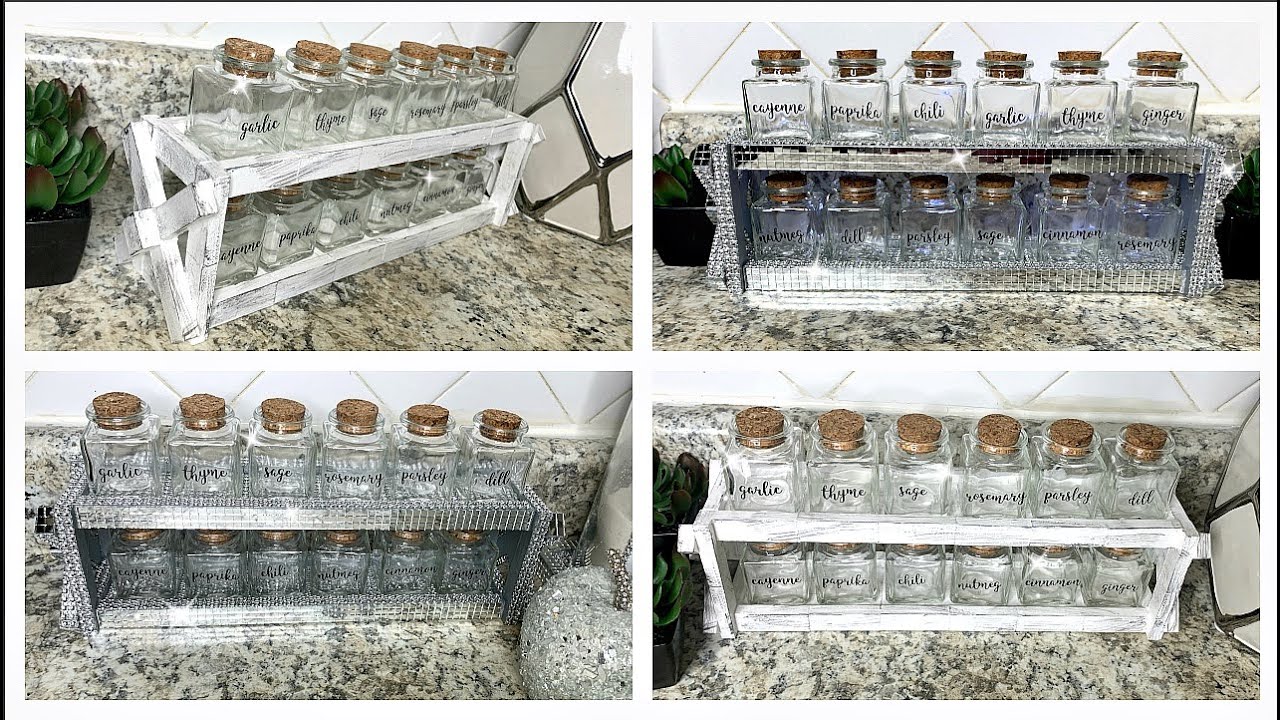 DIY Dollar Tree Kitchen Decor | Spice Racks | DIY Glam Decor | Gift Card Winner Announced
