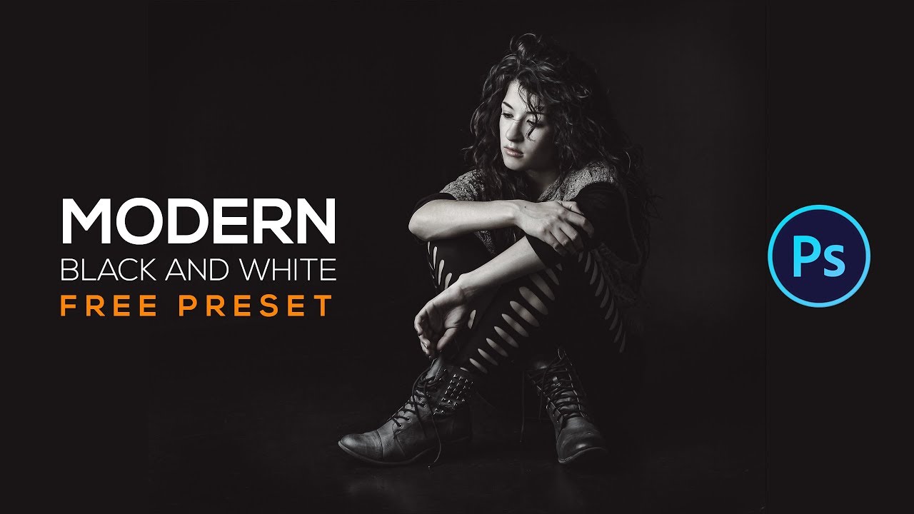 BLACK and WHITE Modern Effect for Photoshop cc New | Free Download