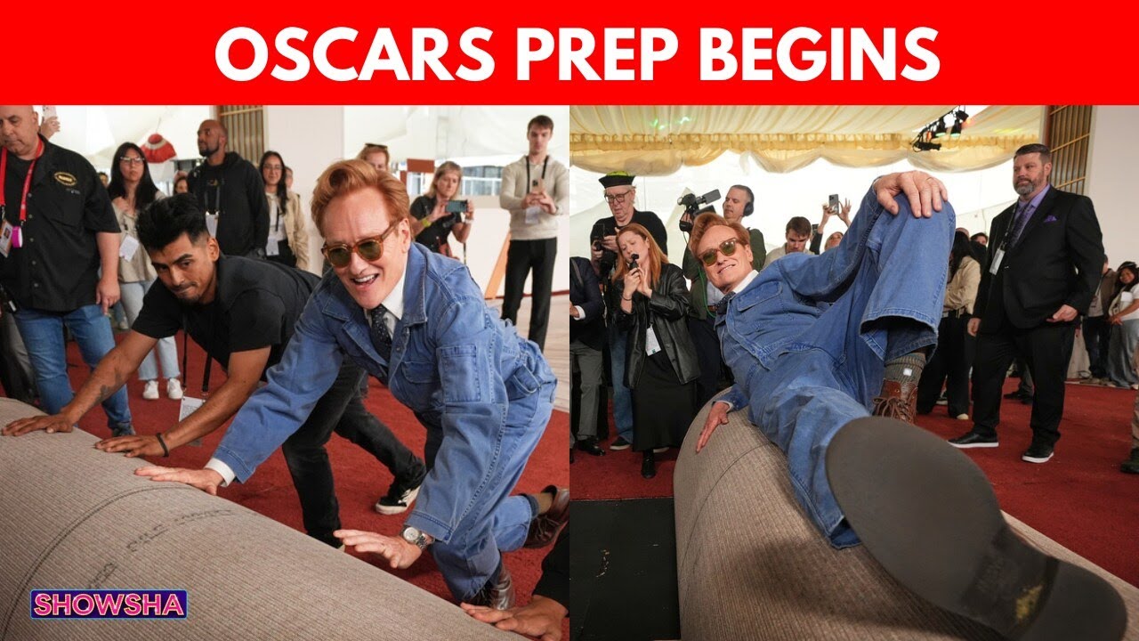 Конан О’Брайен расстилает красную дорожку церемонии вручения премии «Оскар» и обсуждает номинанто...