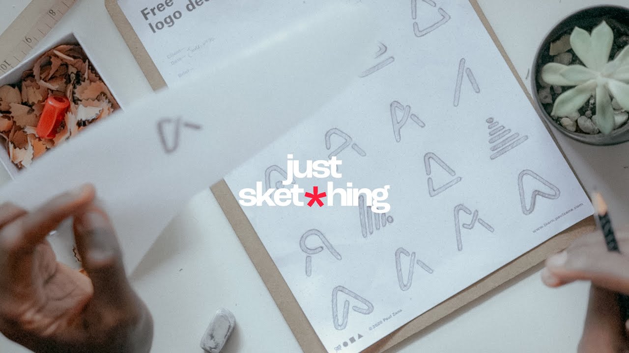 hours of logo sketching in 15 minutes (Letter "A" Monogram logo ideas)
