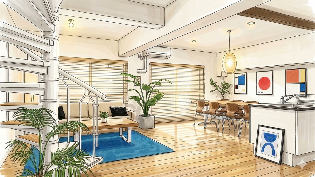 大阪 メゾネット民泊｜Osaka Maisonette Minpaku — 1時間 Ambient BGM