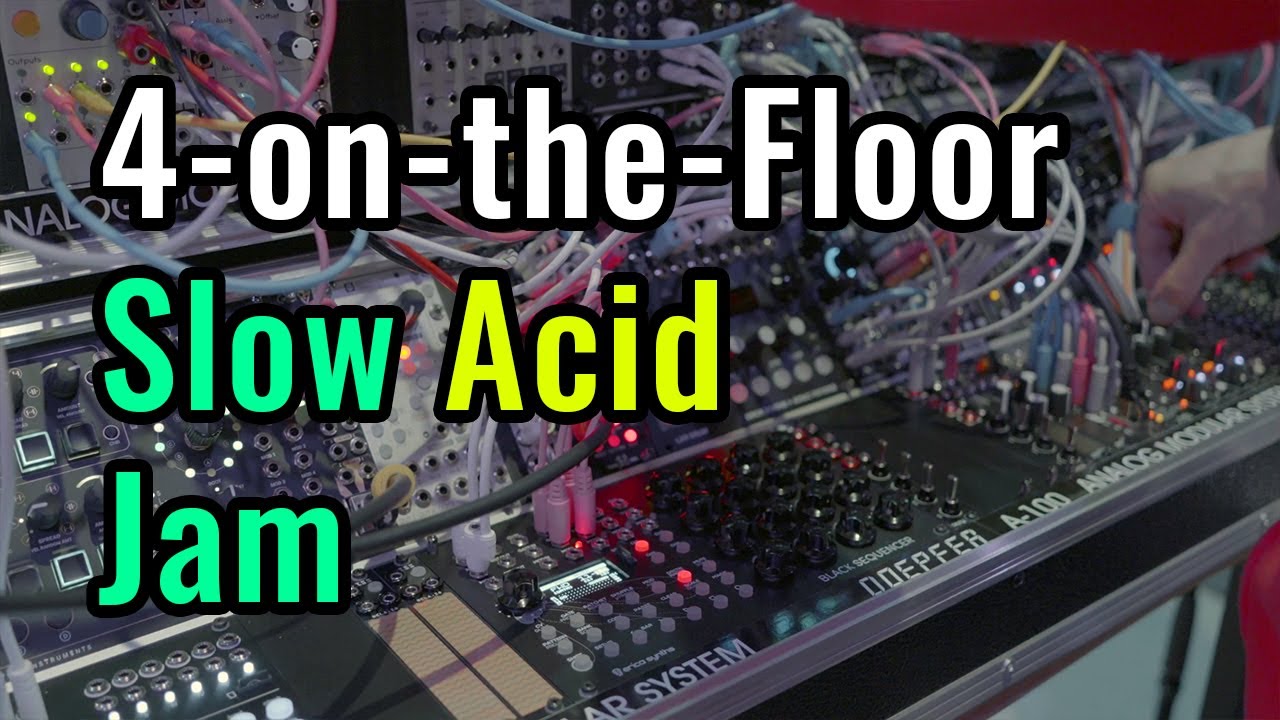 112 BPM 4-on-the-floor Slow Acid Techno Jam | JFSO 2025-06-10 // Modular Synth