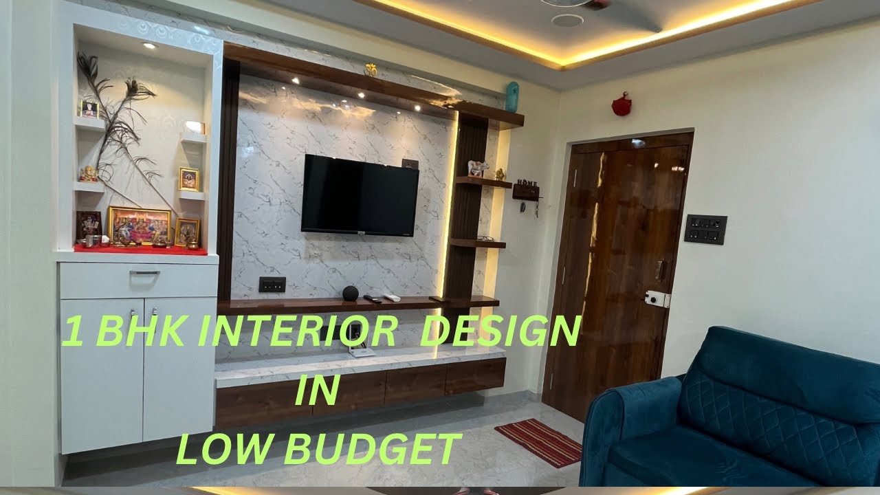 1 BHK  Flat Interior Design  305 square feet || project 33