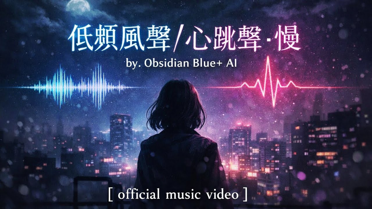 低頻風聲 / 心跳聲 · 慢 by. Obsidian Blue+ AI [ official music video ]