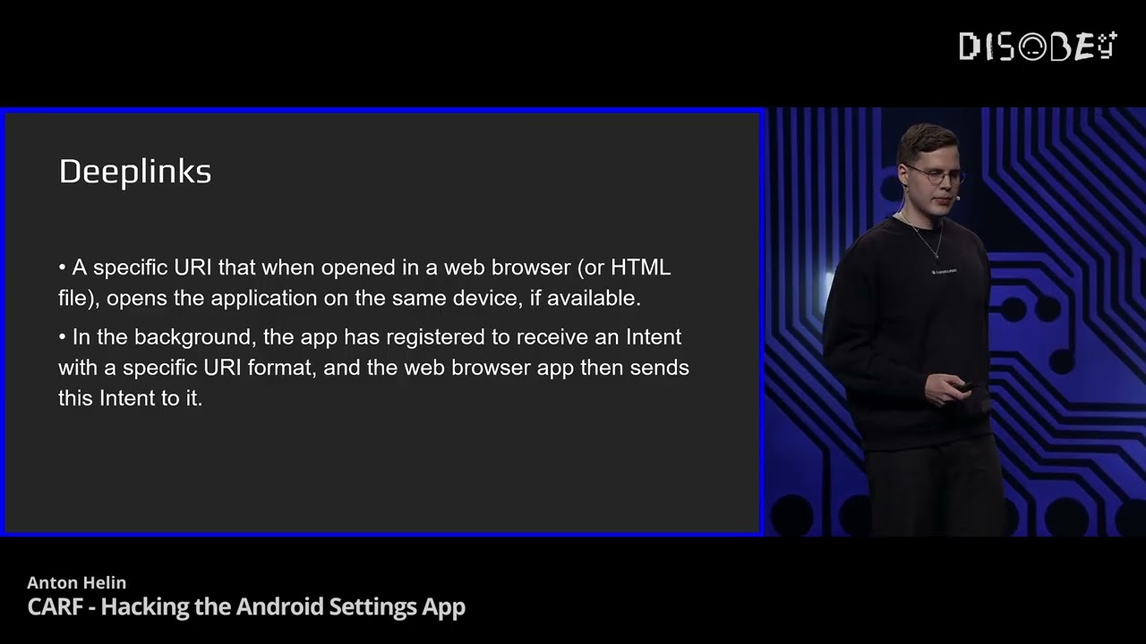 [D26] CARF - Hacking the Android Settings App - Anton Helin