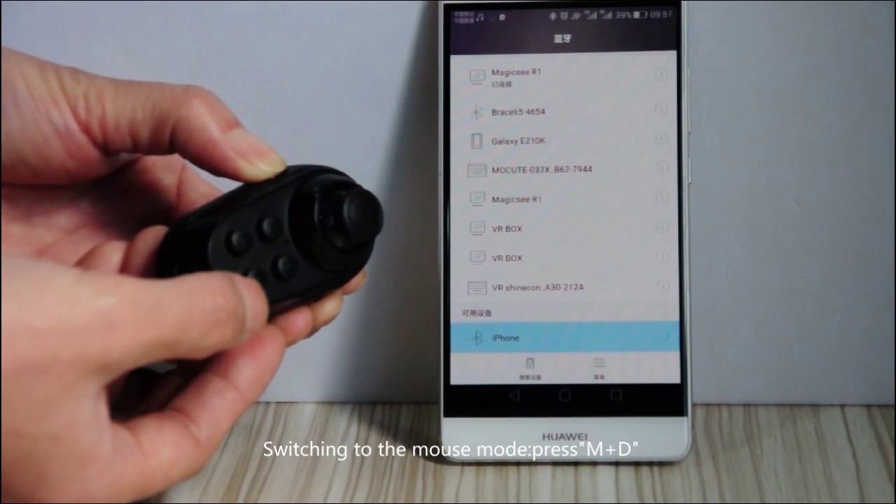 Magicsee R1 Bluetooth Remote Controller Gamepad for Vr Glasses