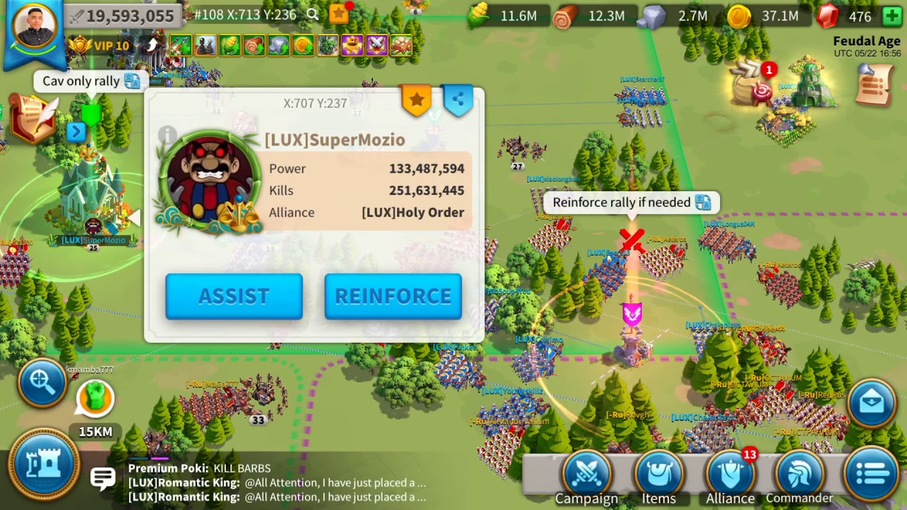 Rise of kingdoms - SuperMozio Rallies Enemy flag - Lost Kingdom War