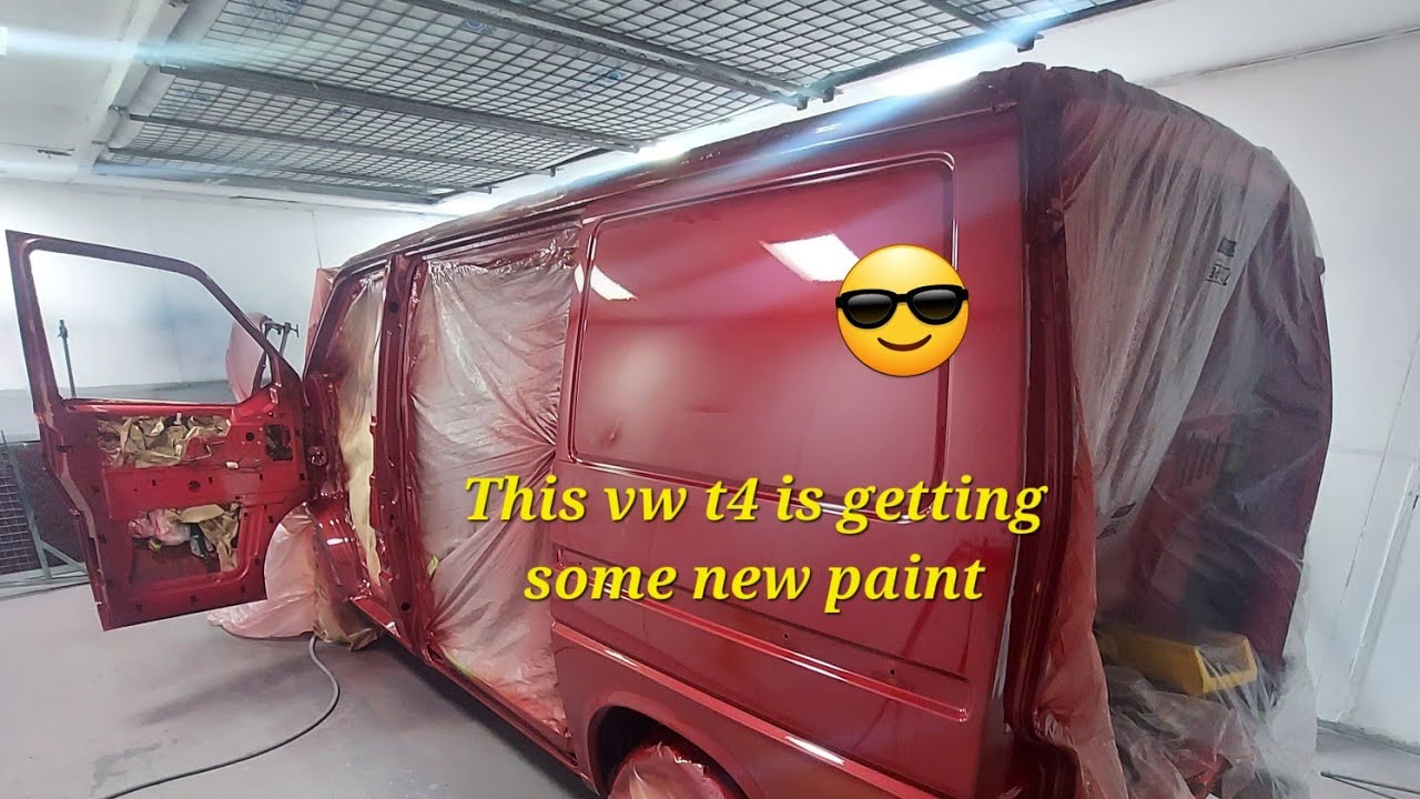 VW transporter t4 we've finished the welding and the repairs time to get some new paint sprayed on
