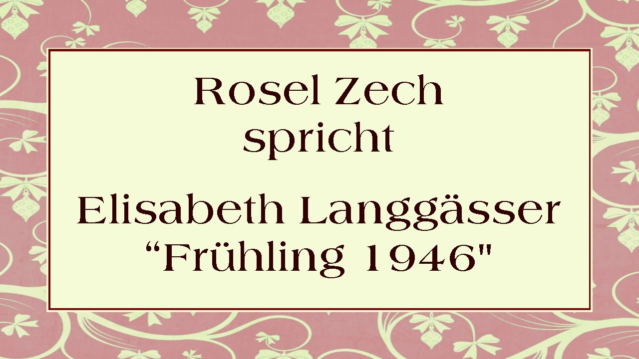 Elisabeth Langg&auml;sser &bdquo;Fr&uuml;hling 1946
