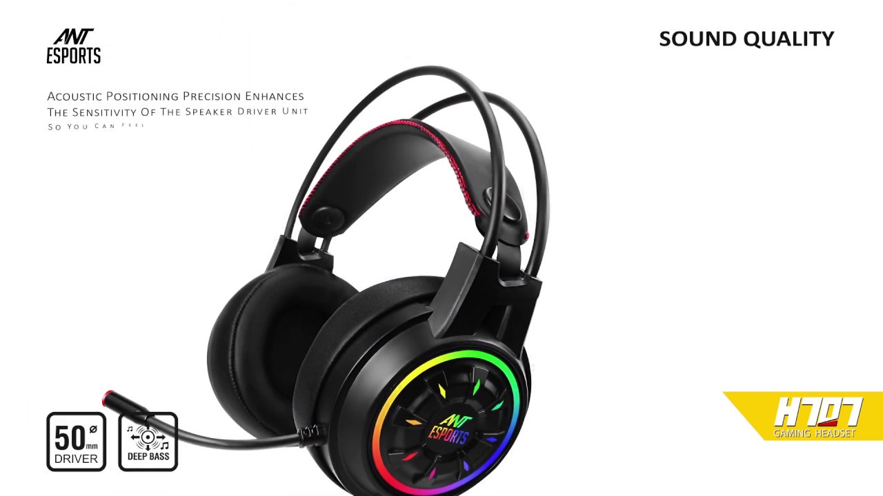 Ant Esports H707 HD RGB LED Gaming Headset
