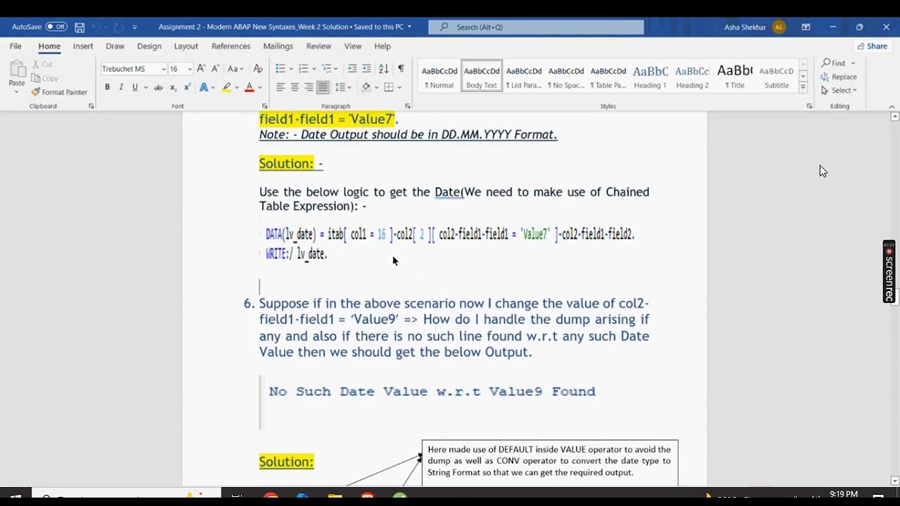 Modern ABAP Rest API Day6