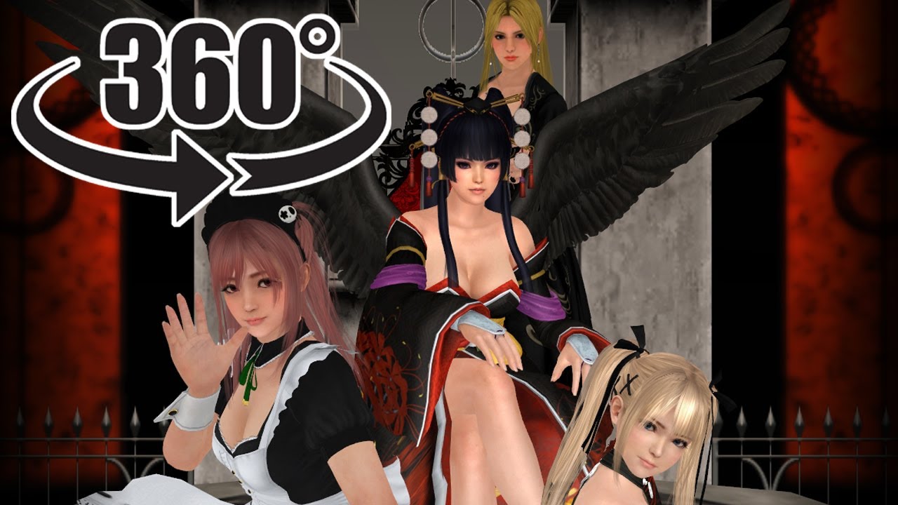 【MMD VR 360】Monster -Nyotengu/Marie Rose/Honoka/Helena Douglas-【DOA 3D】
