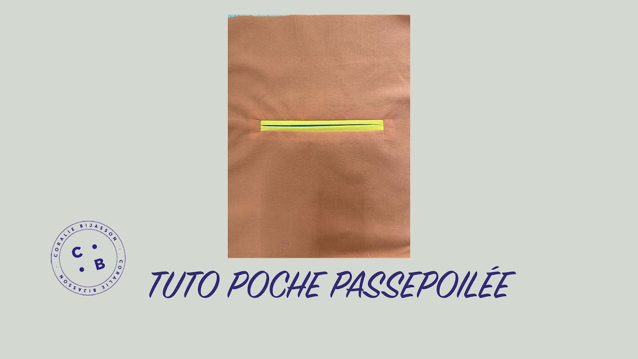 Tuto couture de la poche passepoilée