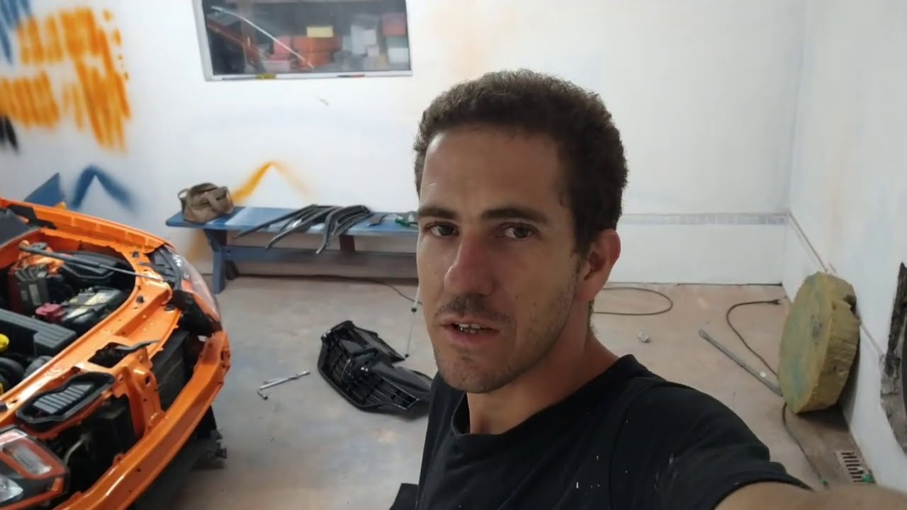 montagem do para-choque dianteiro Logan Fanta