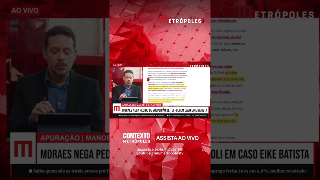 Moraes nega pedido de suspei&ccedil;&atilde;o de Toffoli em caso Eike Batista