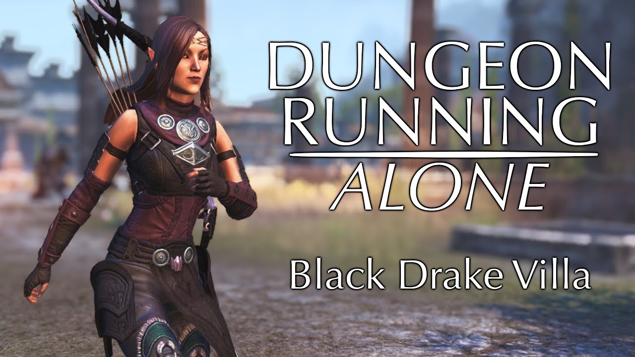Dungeoneering on the Solo Bow Sorcerer! | Normal Black Drake Villa | ESO Firesong DLC Dungeon Diving