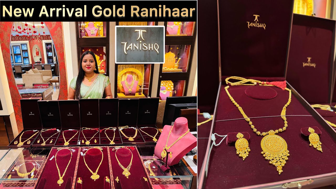 Revealing Tanishq’s latest gold Ranihaar straight from the jewellery box🥰|Gold long necklaces /Haram