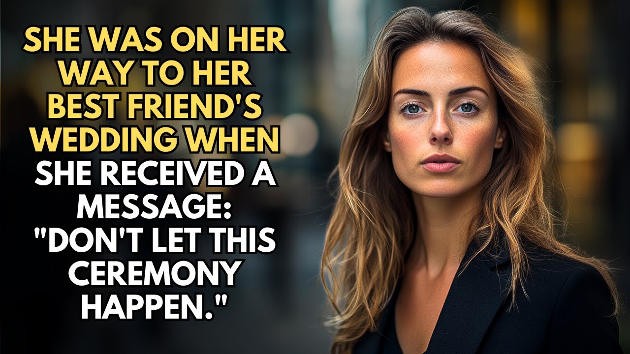 SHE WAS ON HER WAY TO HER BEST FRIEND'S WEDDING WHEN SHE RECEIVED A MESSAGE: 