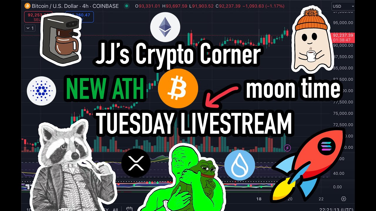 JJ's Crypto Corner - Tuesday Livestream - Bitcoin hits ANOTHER new All Time High, let's discuss!