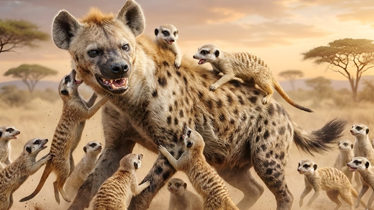 Meerkats vs Hyena | A Shocking Wildlife Standoff