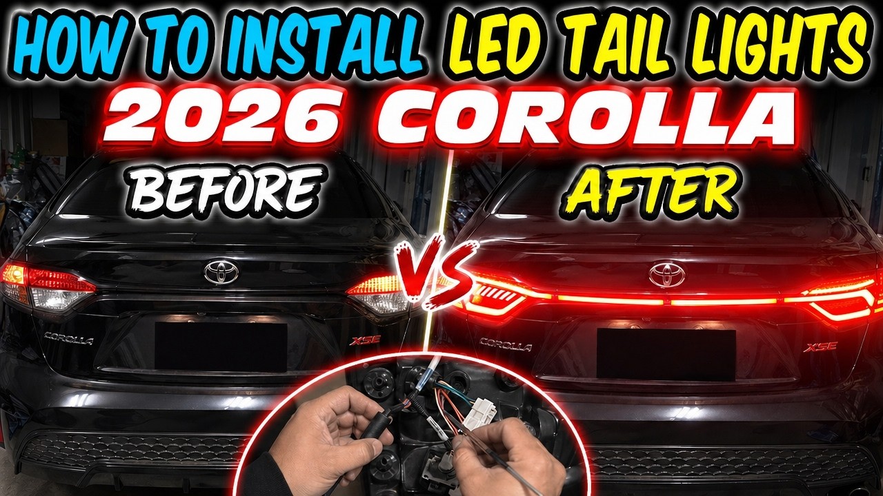 Как установить светодиодные задние фонари на Toyota Corolla Sedan 2020–2024 годов