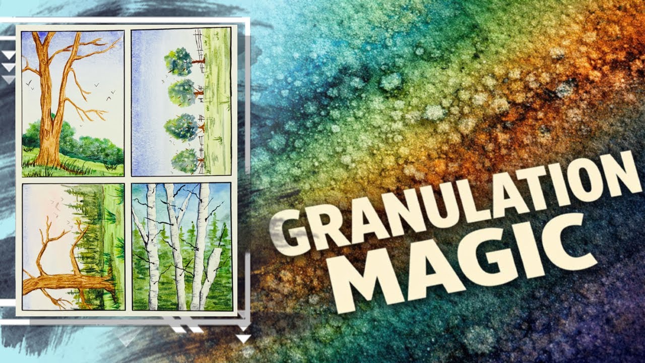 Watercolor Granulation | 3 Proven Techniques for Natural Texture (Part 2) The Demos