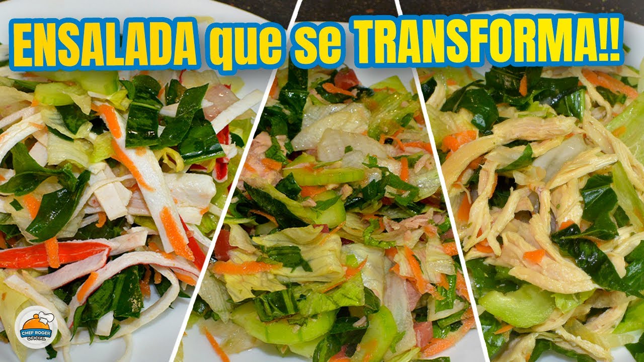 Ensalada que se transforma 3 ensaladas en 1