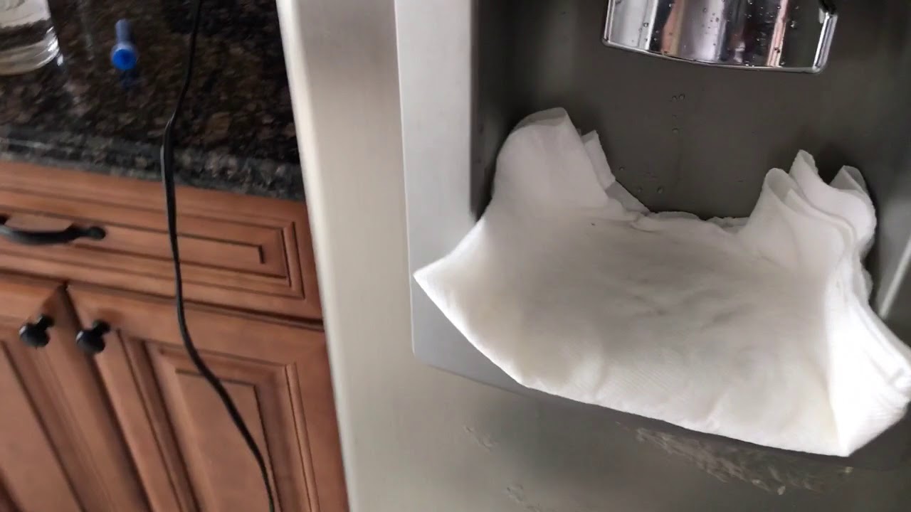 Water dispenser line frozen - GE Model GSL25XGWA SS  - free and easy fix!