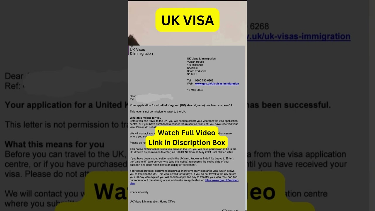 UK VISA II UK visa confirmation email #uk #viral #youtubeshorts #india #ukvisa #vfsglobal