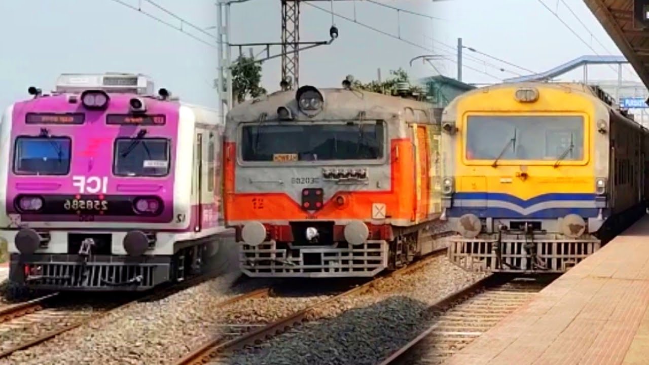 🔥Crazy 110 KMPH Speed Unique vs  Classic EMU Local Trains Sporting at TALANDU station। [IR]