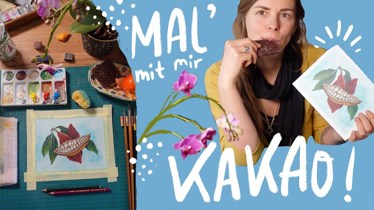 Mal' mit mir Kakao! Rezept & Mal Tutorial || Licht und Schatten malen mit Acryl