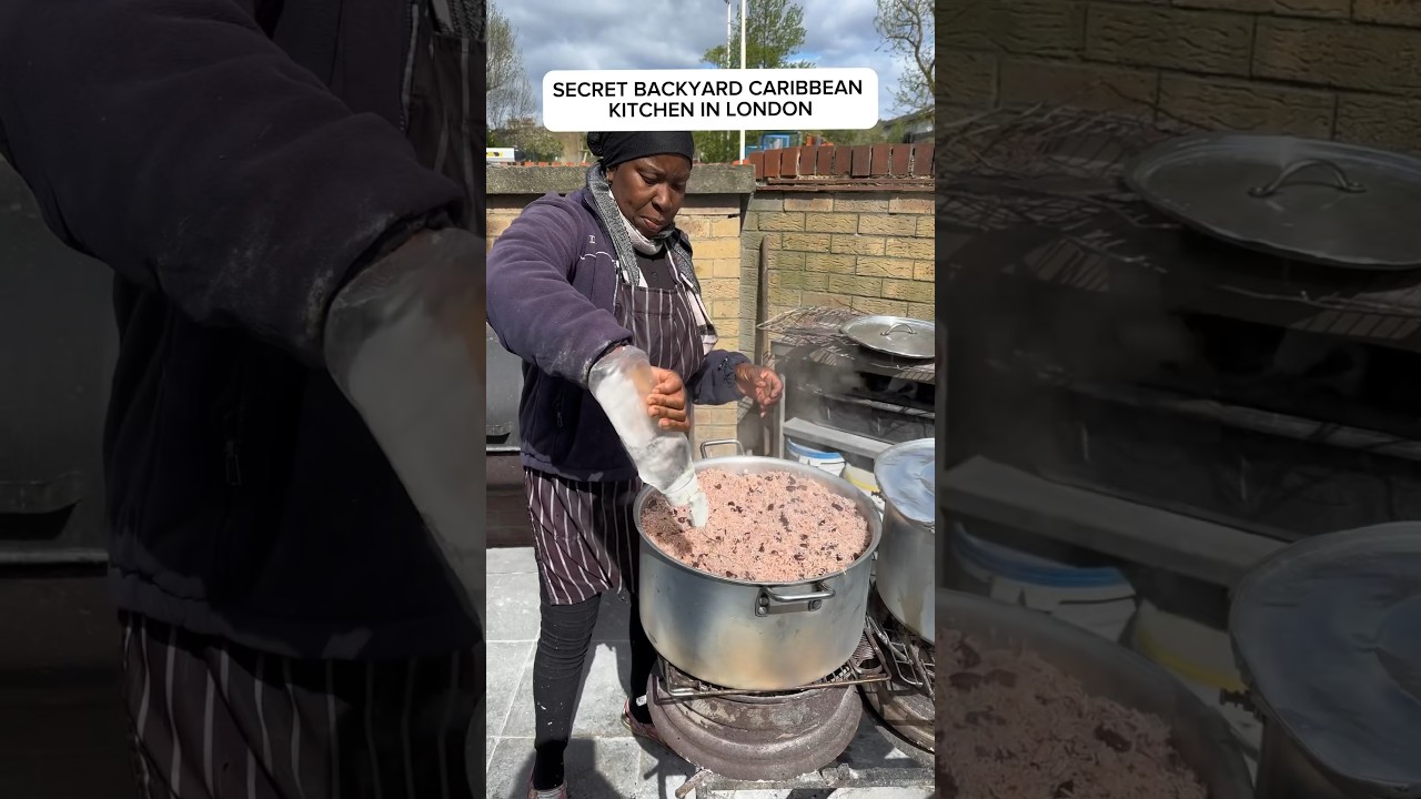Скрытое карибское барбекю на заднем дворе в Лондоне #гурман #скрытыежемчужины #еда #лондон #шорты