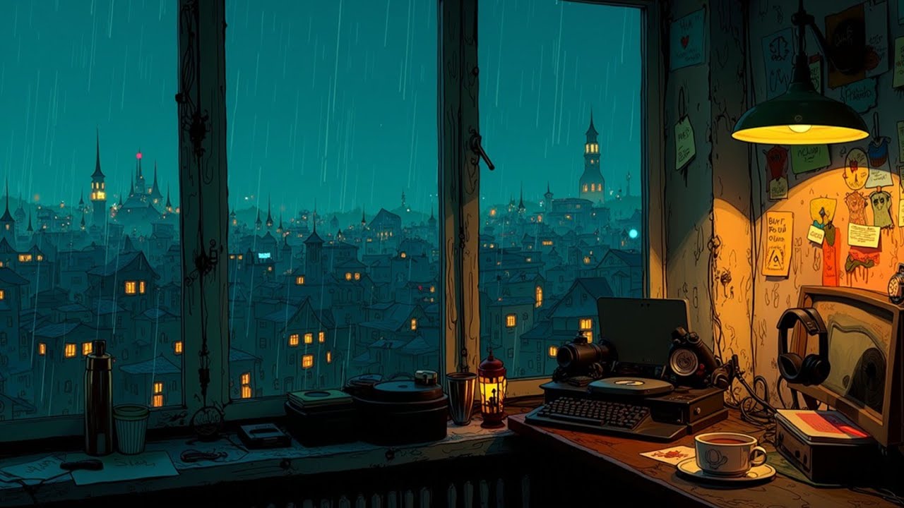 Rainy Night Lofi Chill ~ Уютная музыка для учебы | Микс битов для глубокой концентрации и работы