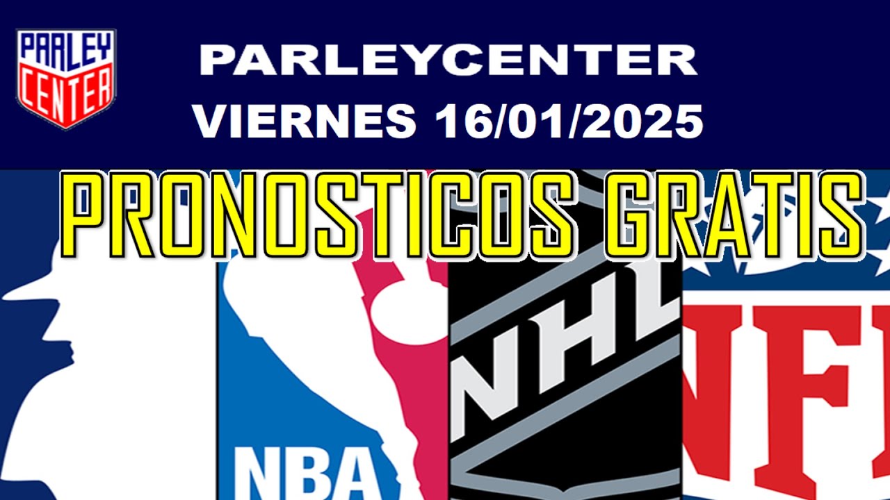 PRONOSTICOS  NFL, NHL Y NBA  PARA HOY LOGROS VIERNES 16/01/2026 🔥PARLEY GRATIS🔥