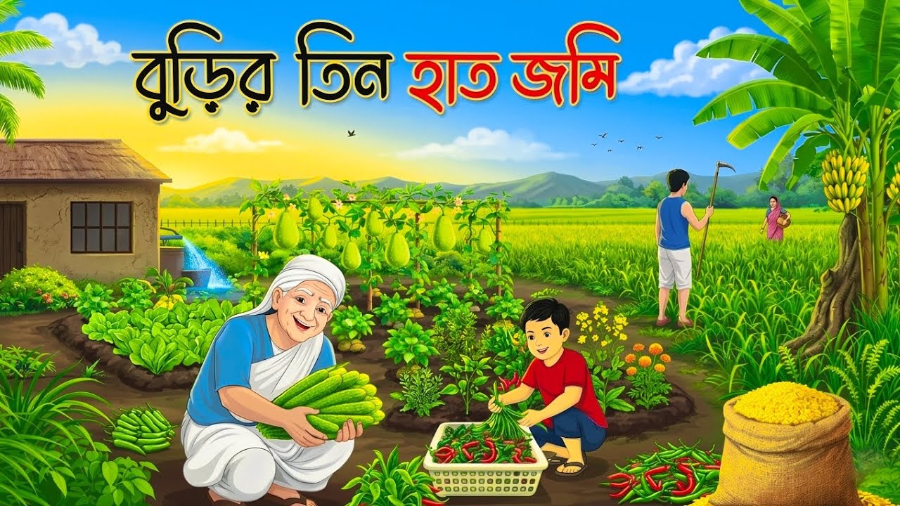 বুড়ির তিন হাত জমি | Bengali Fairy Tales Cartoon | Rupkothar Bangla Golpo | #cartoon 